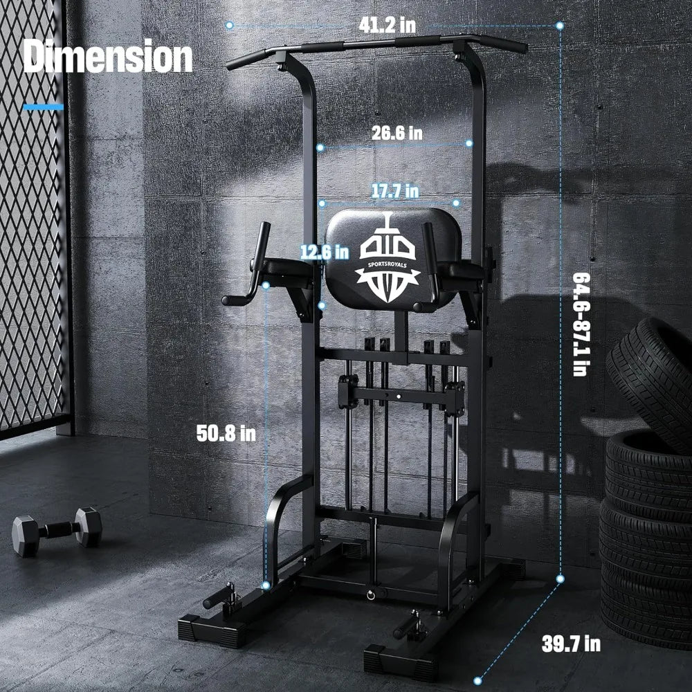 Power Tower Pull Up/Dip Assist Station