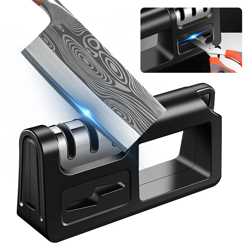 Four In One Stainless Steel Knife Adjustable Sharpener