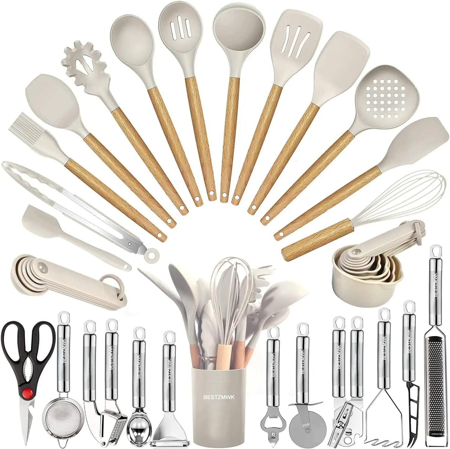 35Pcs Silicone Kitchen Utensils Set