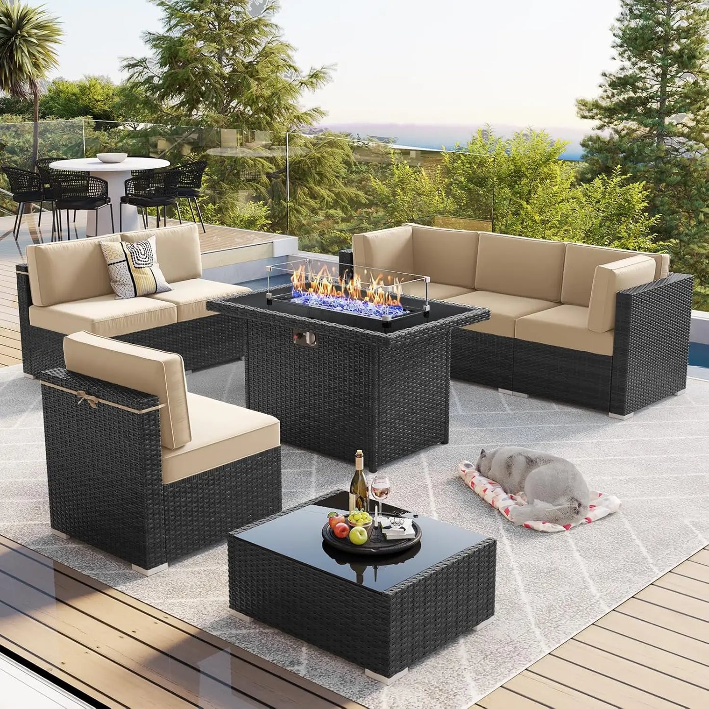 13 Pieces Outdoor Patio Furniture Set