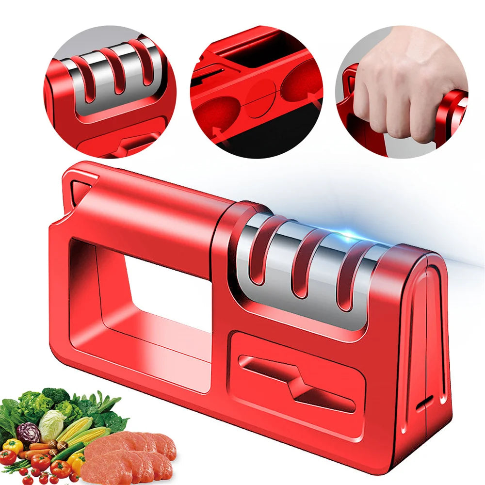Four In One Stainless Steel Knife Adjustable Sharpener