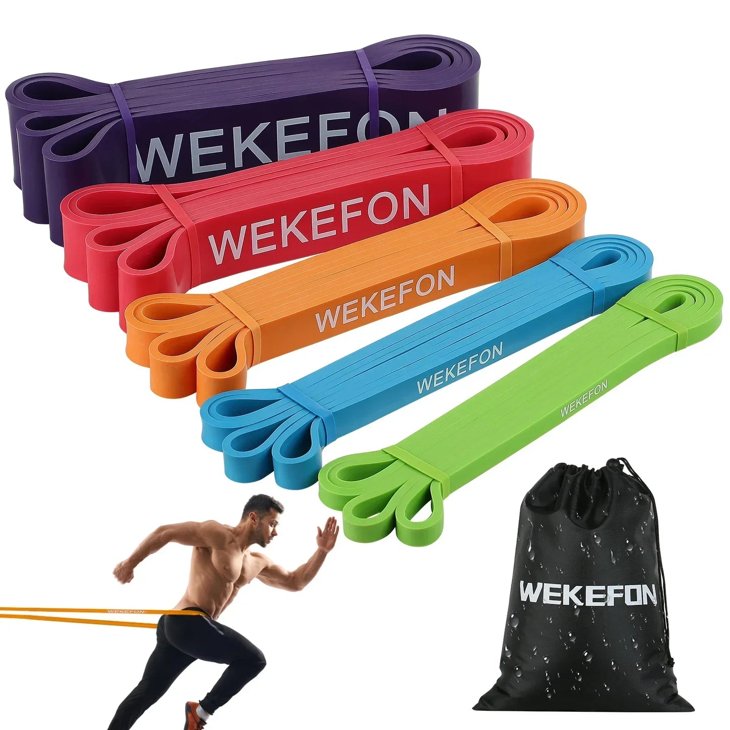 Set of 5  Thick Heavy Duty Resistance Bands