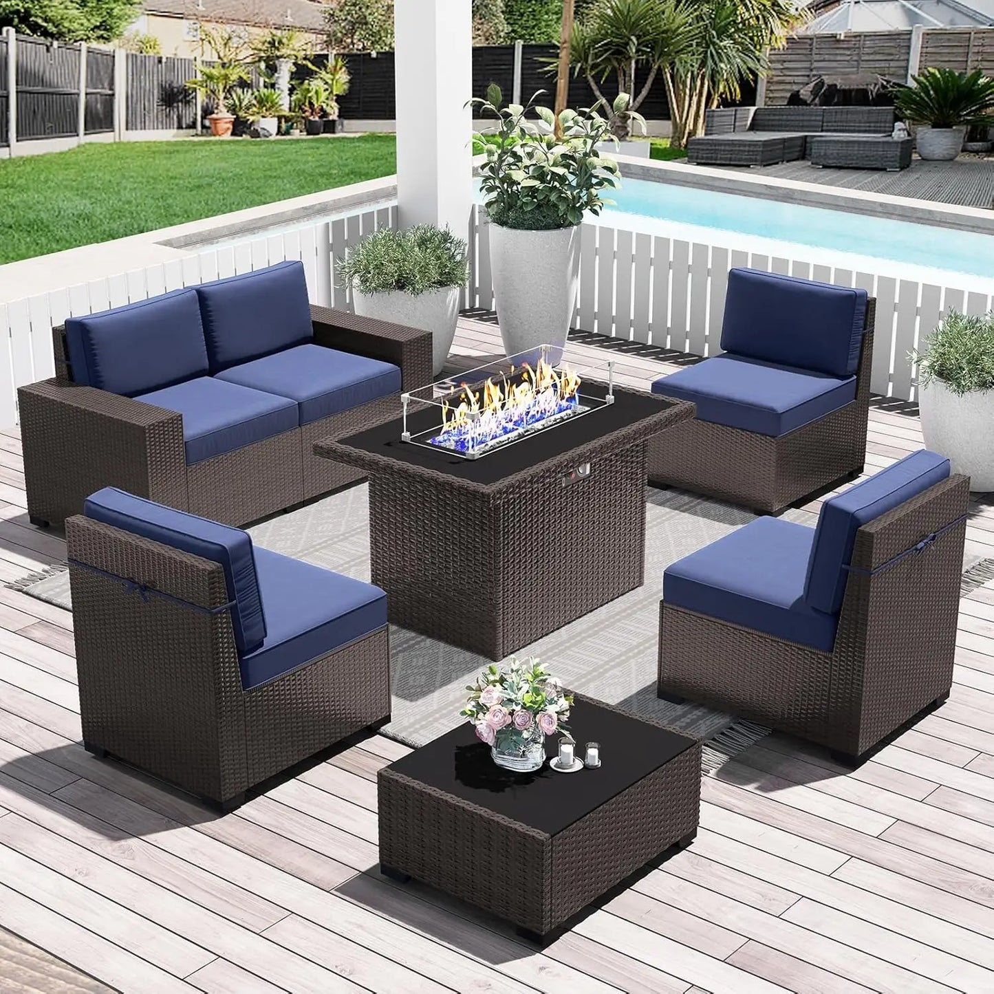 13 Pieces Outdoor Patio Furniture Set