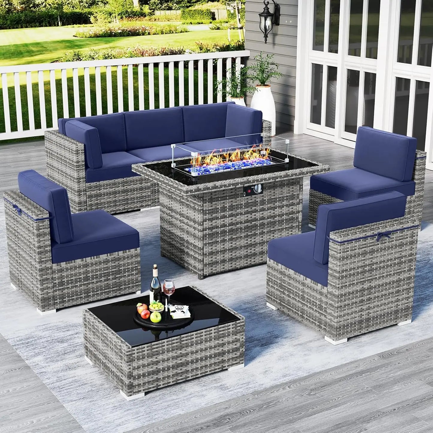 13 Pieces Outdoor Patio Furniture Set