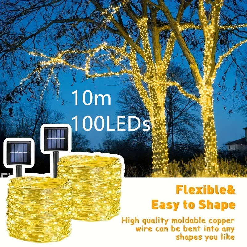 100 LED Solar Light String