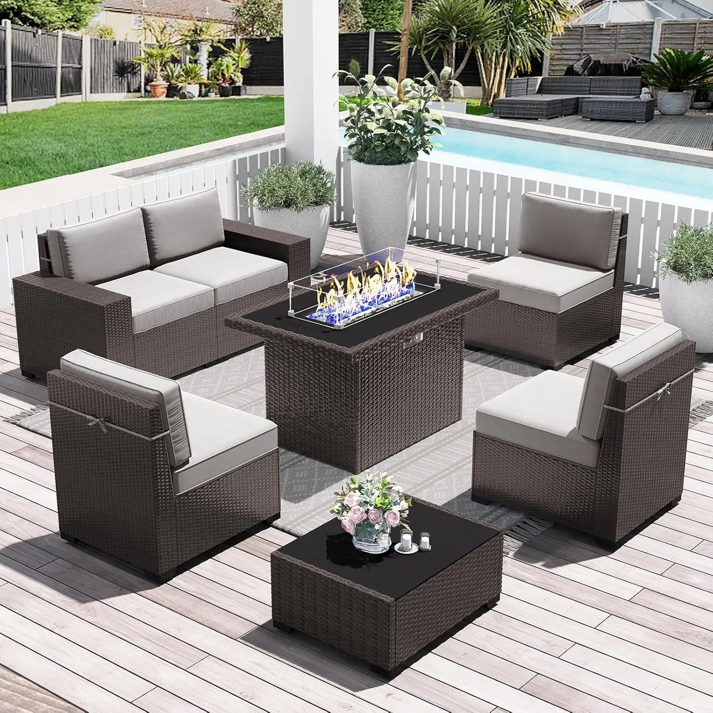 13 Pieces Outdoor Patio Furniture Set