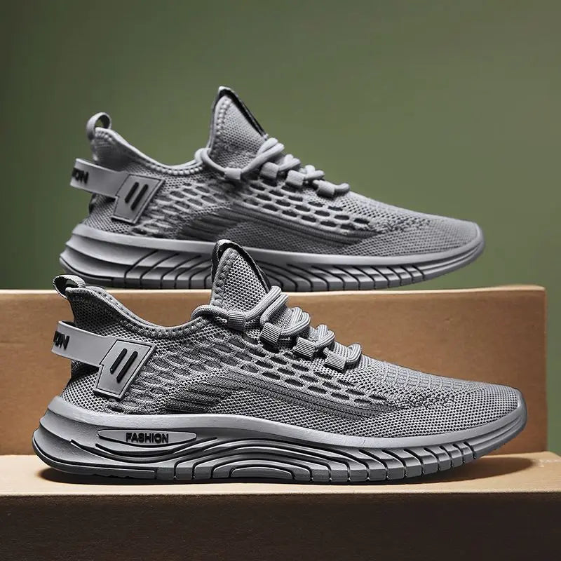 Men's Lightweight Breathable Running Shoes – Slip-On Fly Mesh Sneakers