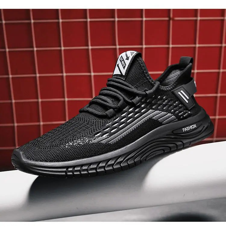 Men's Lightweight Breathable Running Shoes – Slip-On Fly Mesh Sneakers