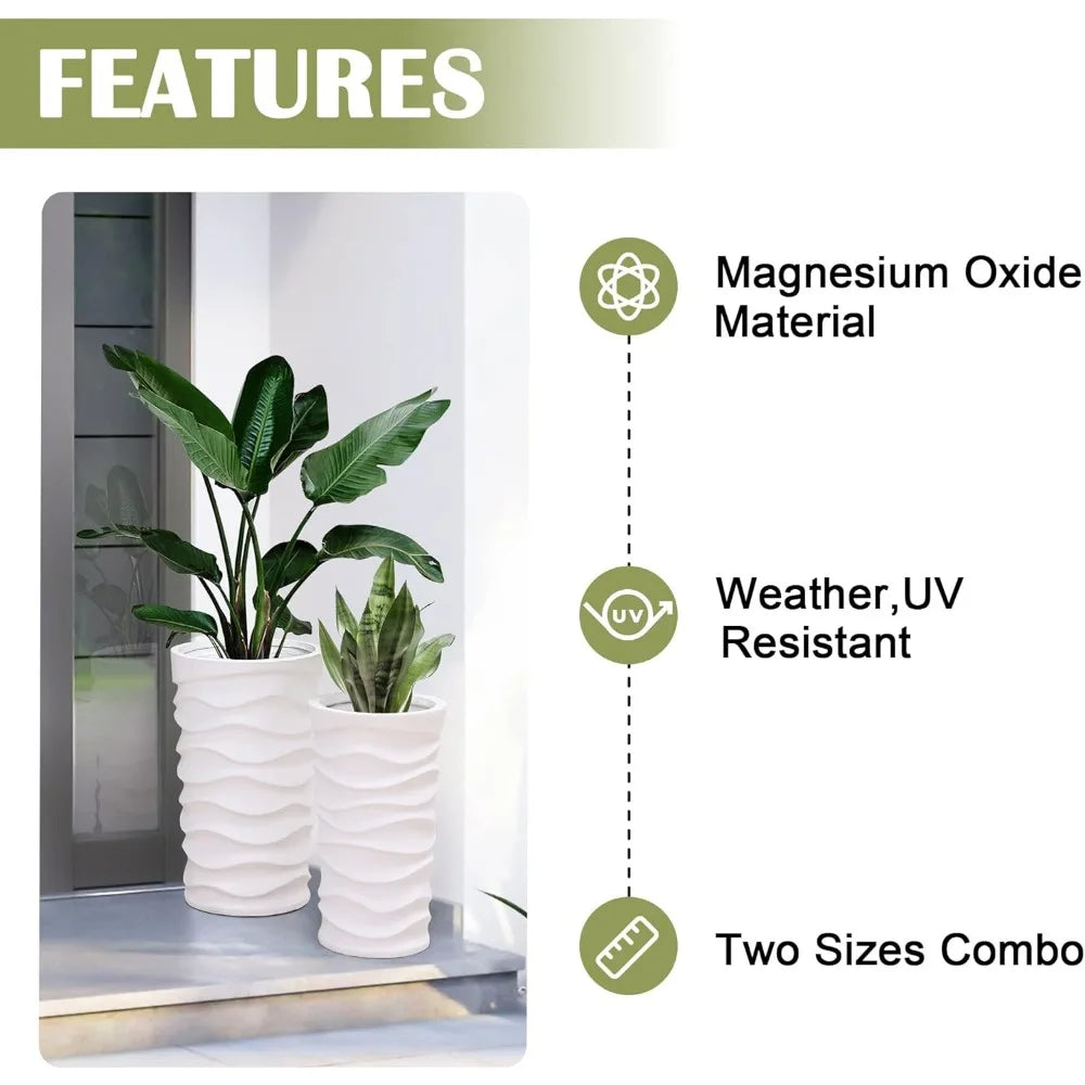 Set of 2 Planters for Outdoor Plants