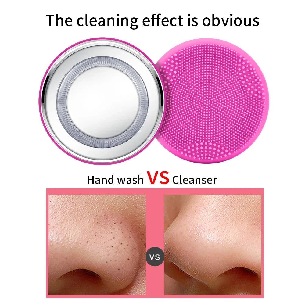 2-in-1 Electric Face Cleansing Brush Pore Cleaner