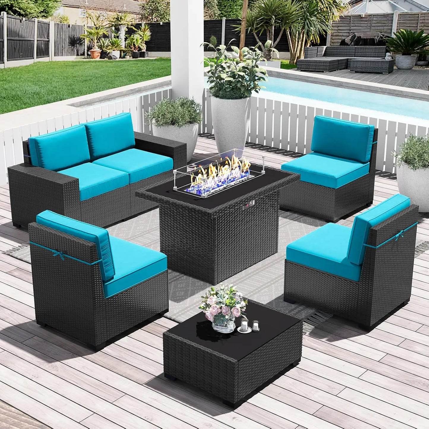 13 Pieces Outdoor Patio Furniture Set