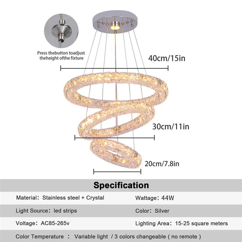 LED Crystal Ceiling Chandelier