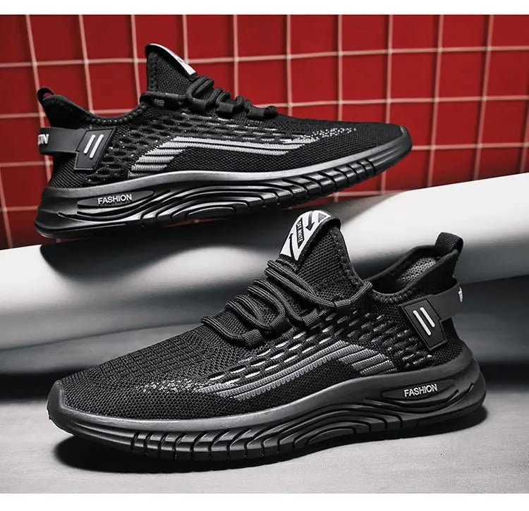 Men's Lightweight Breathable Running Shoes – Slip-On Fly Mesh Sneakers