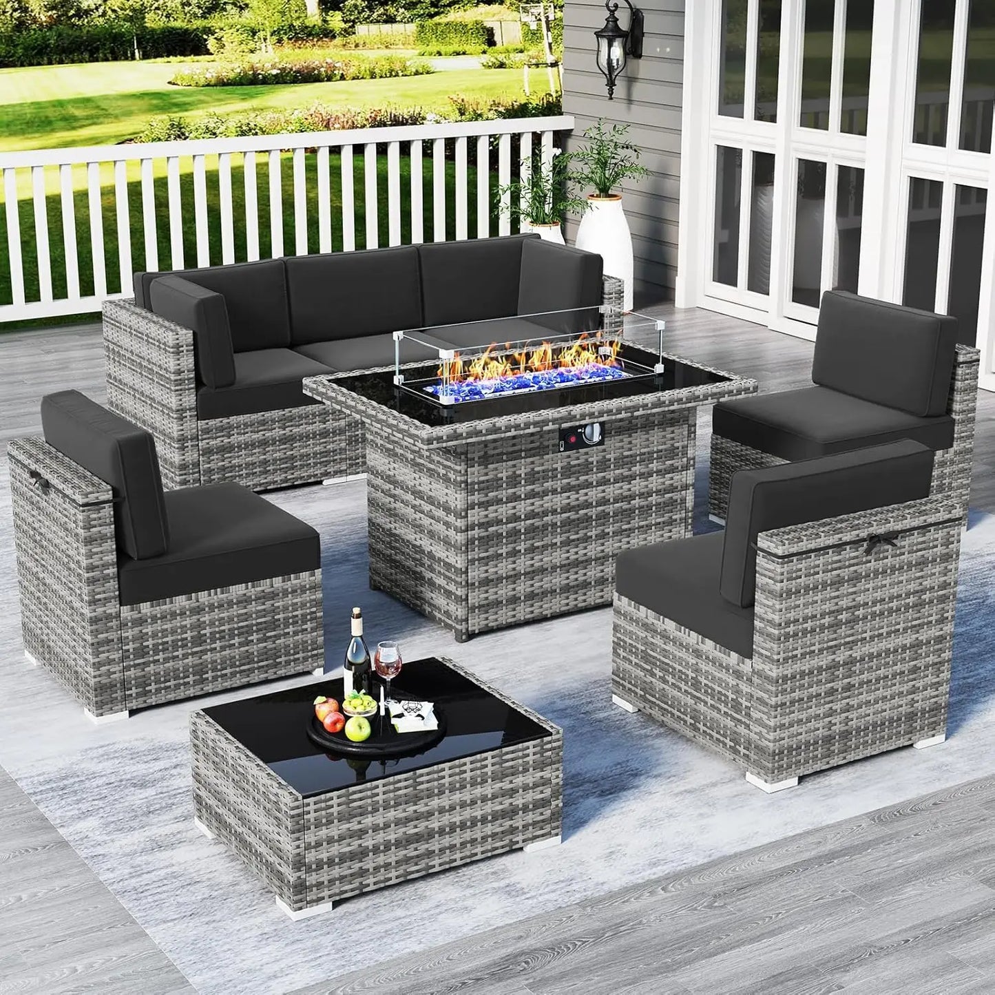 13 Pieces Outdoor Patio Furniture Set