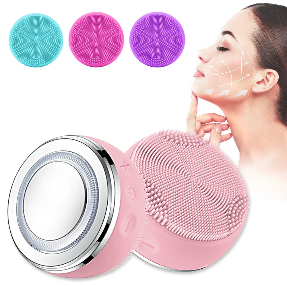 2-in-1 Electric Face Cleansing Brush Pore Cleaner