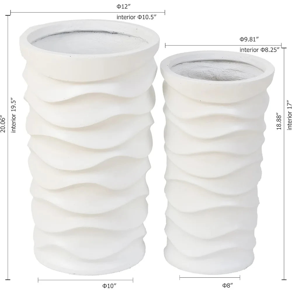 Set of 2 Planters for Outdoor Plants