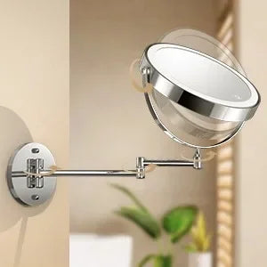 8" Rechargeable Wall Mounted Lighted Makeup Mirror