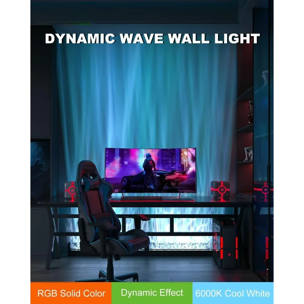 Dynamic Flowing Water Wave Wall Light