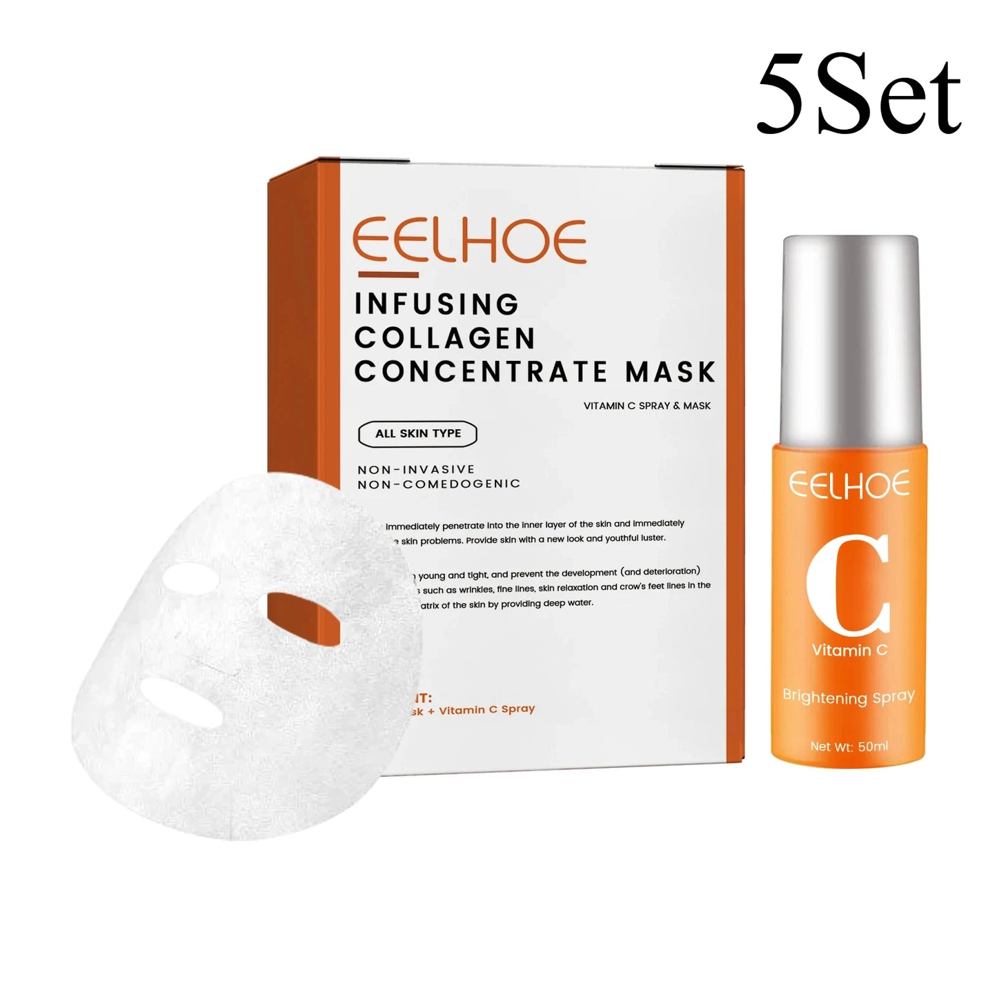 Collagen Anti-Aging Facial Mask Spray Skincare Set