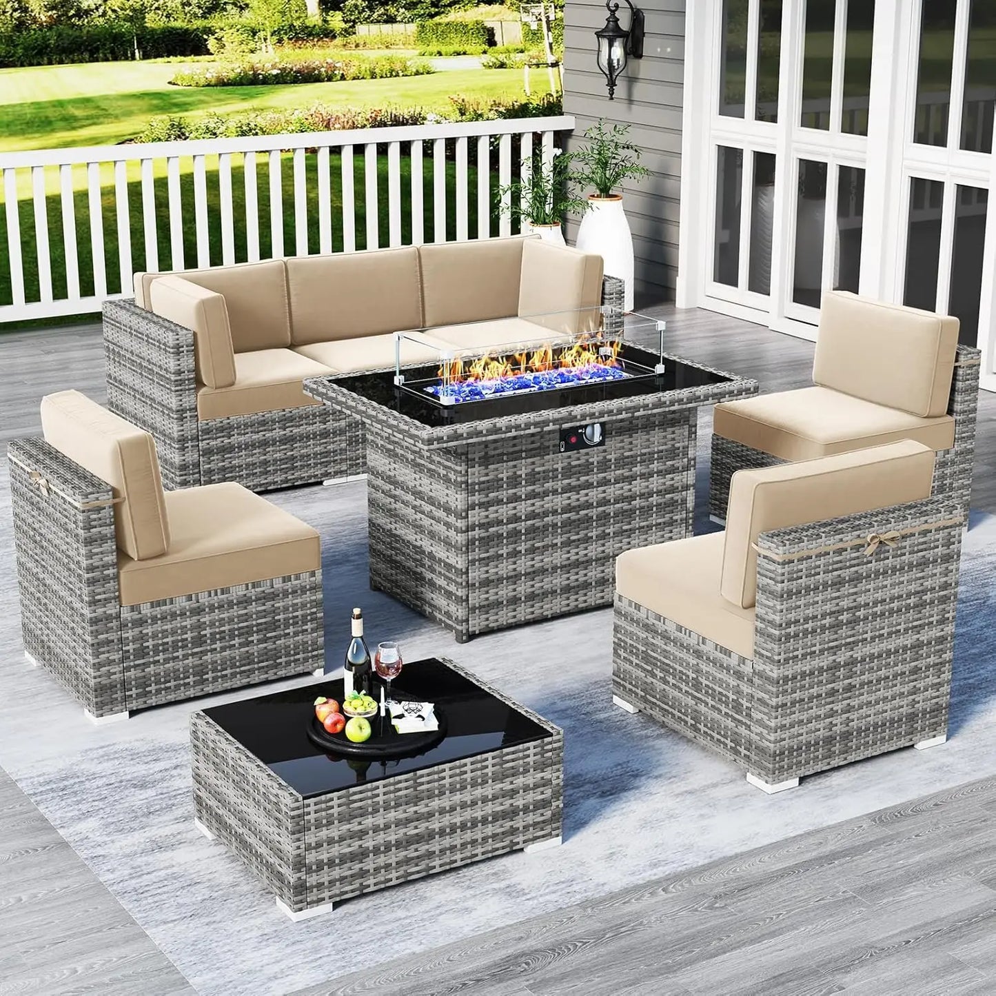 13 Pieces Outdoor Patio Furniture Set