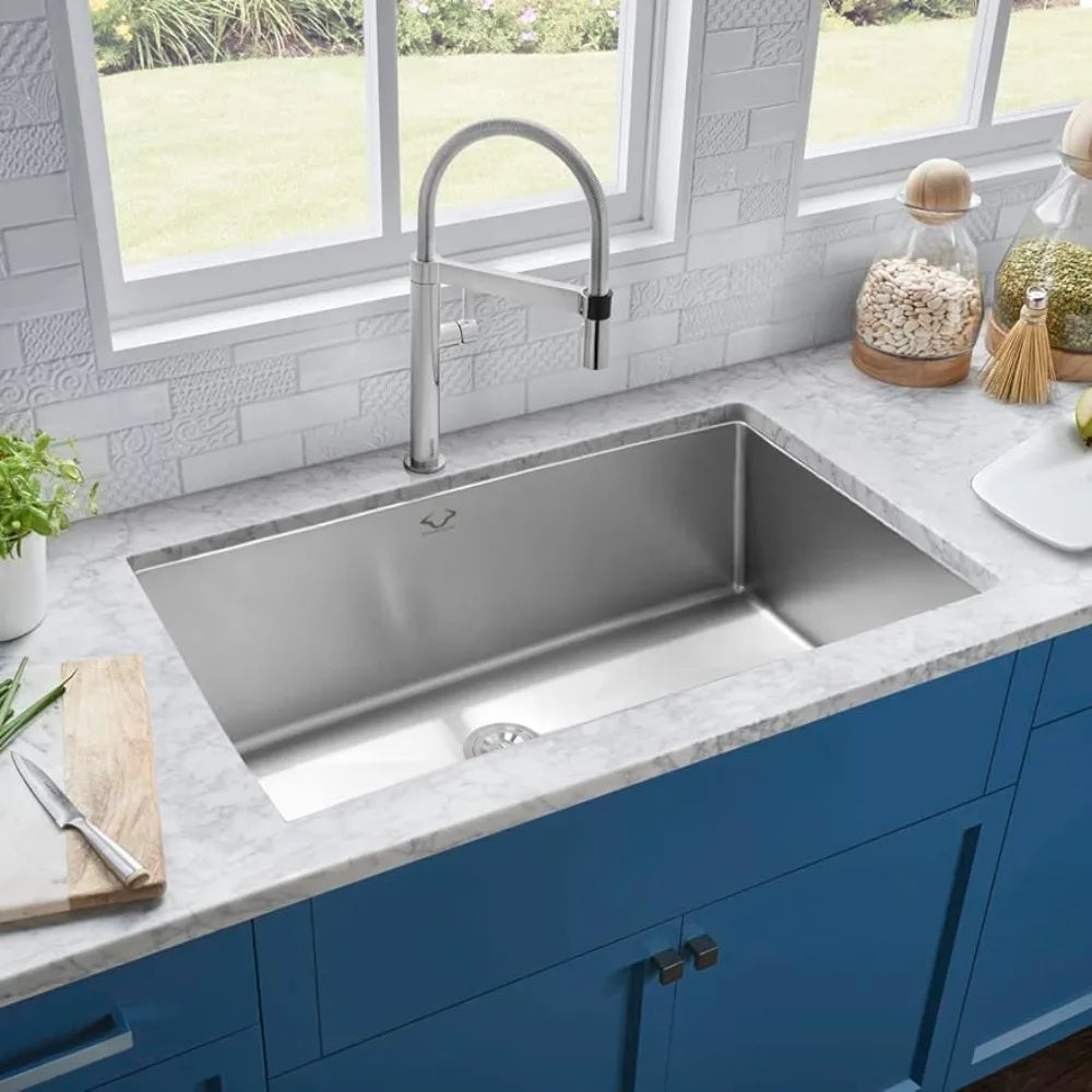 Stainless Steel Undermount Kitchen Sink 32x18 Inch