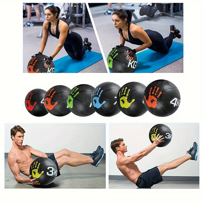 Durable Rubber Weighted Fitness Ball for Strength and Balance