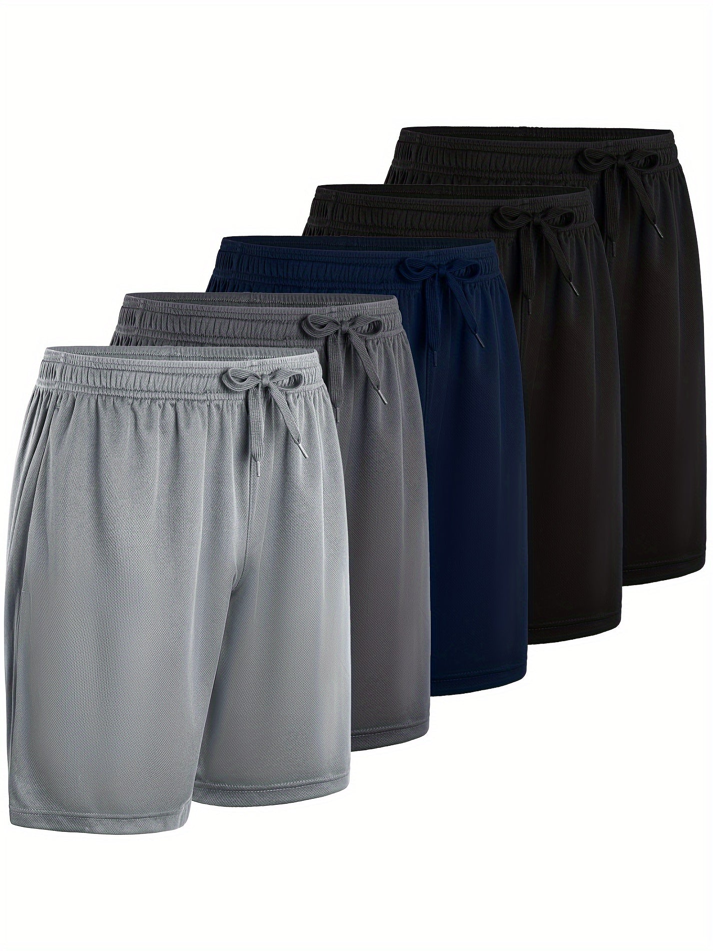 5-Piece Men's Lightweight Athletic Shorts Set