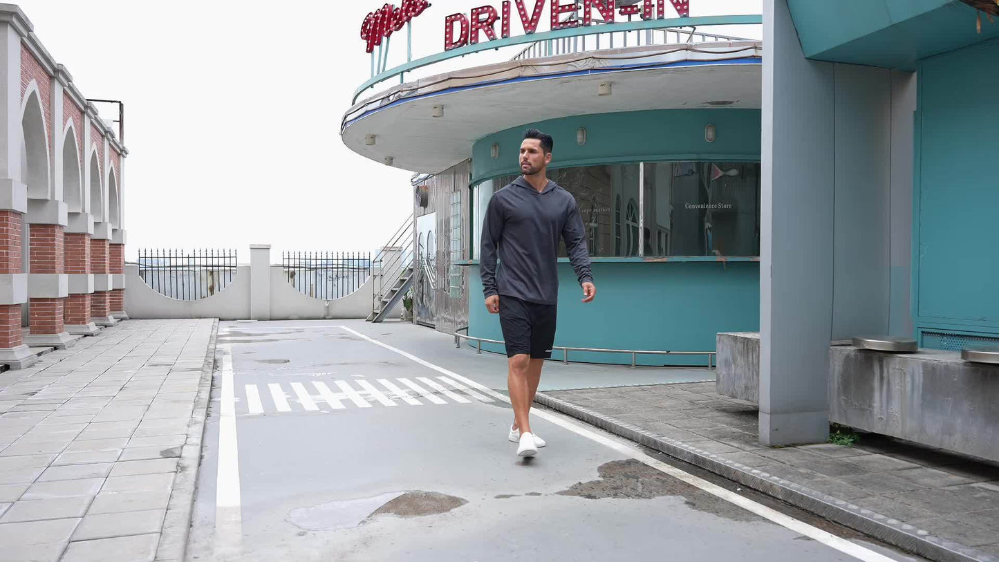 6-Pack Men's Quick-Dry Wicking Long Sleeve Hoodie Pullover Sweatshirts